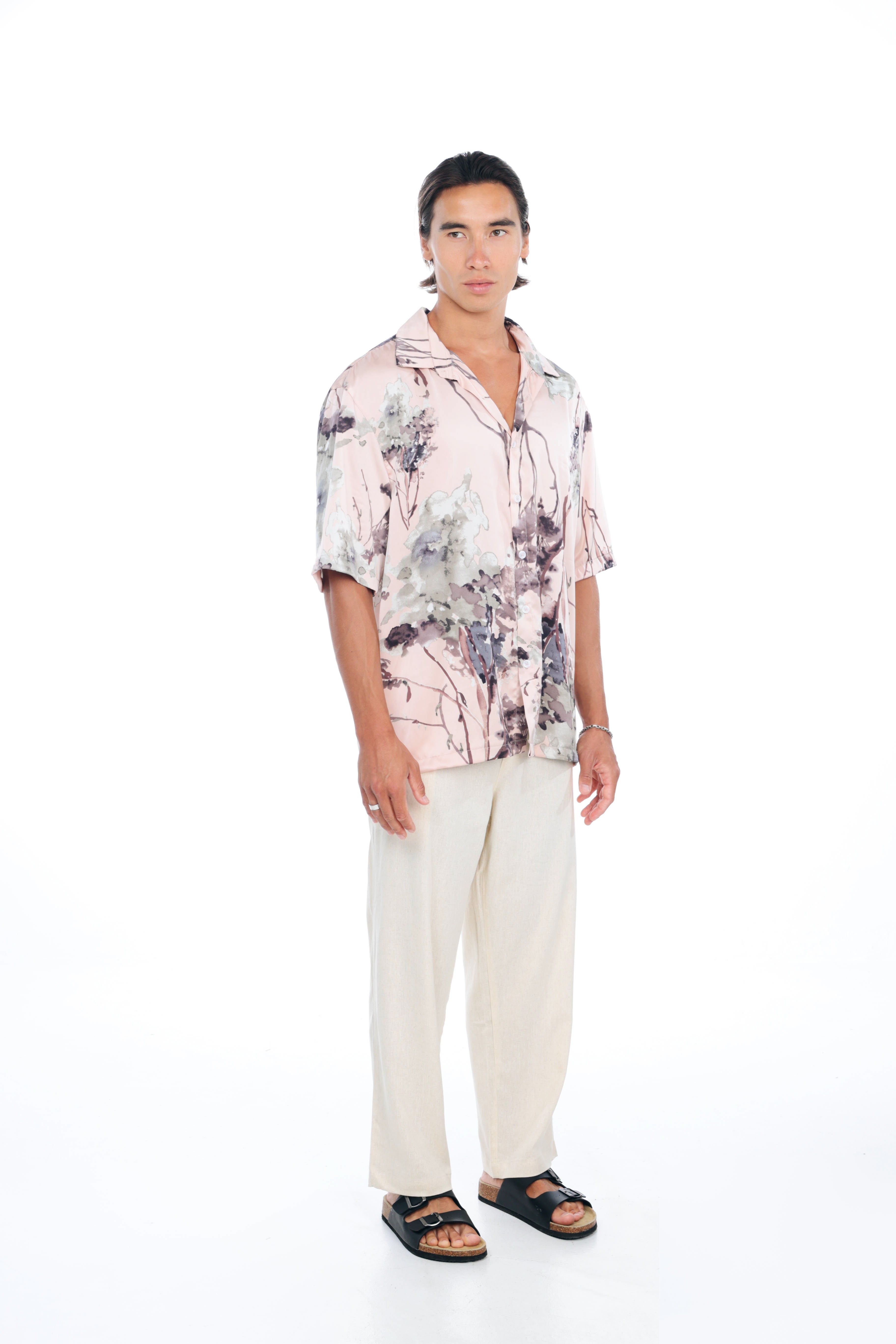 Kyoto Rose Oversized Shirt Print