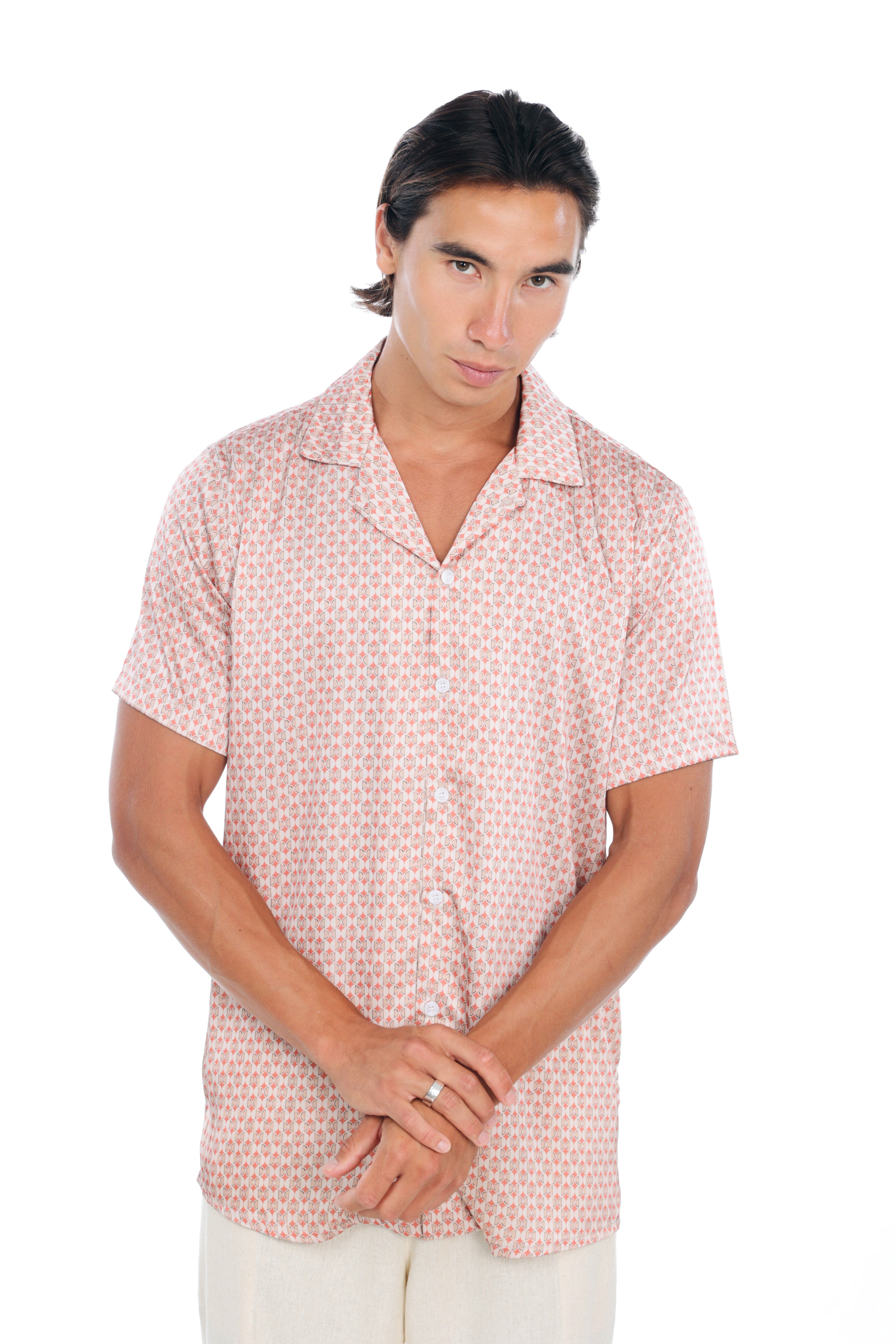 Orange Printed Shirt
