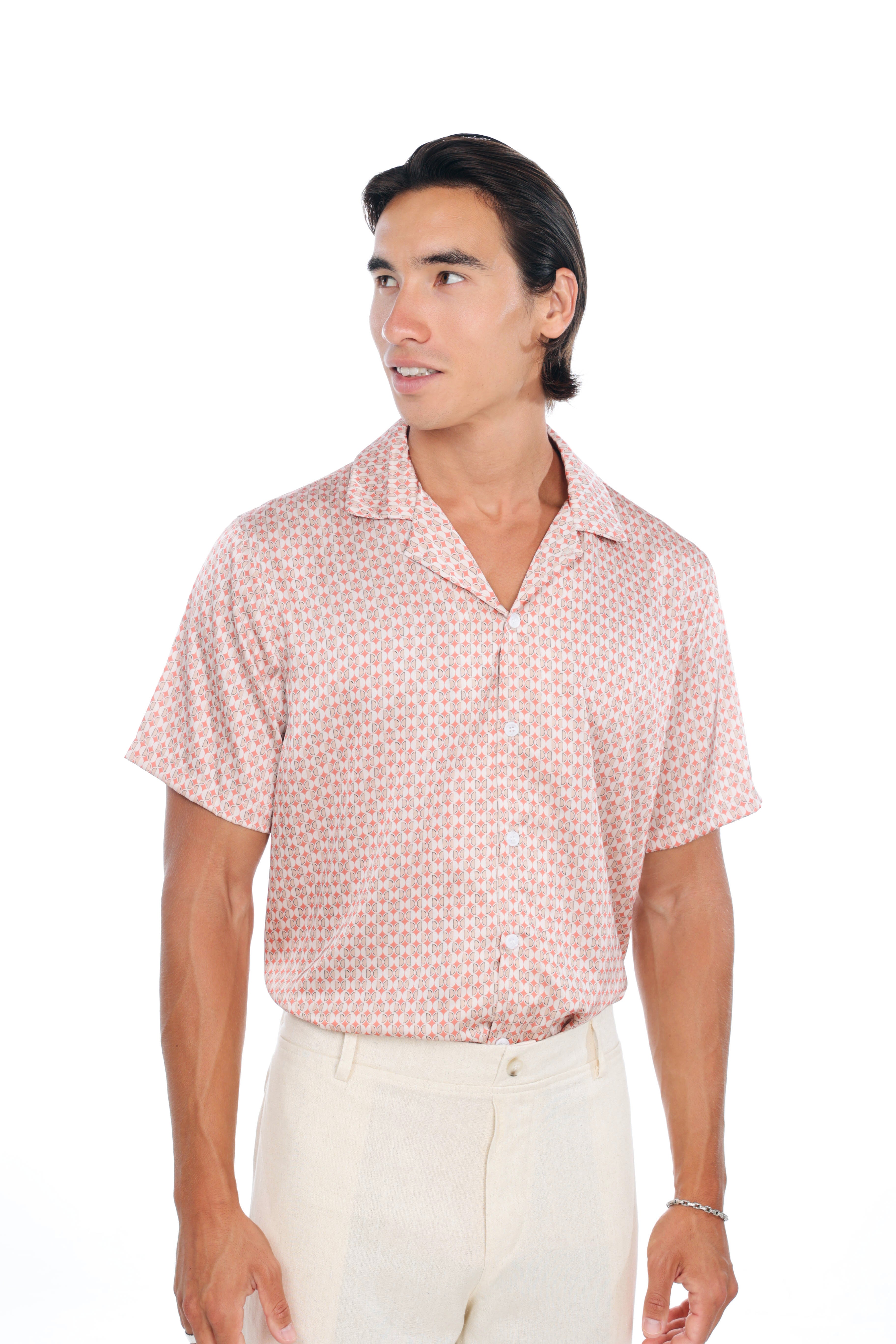 Orange Printed Shirt