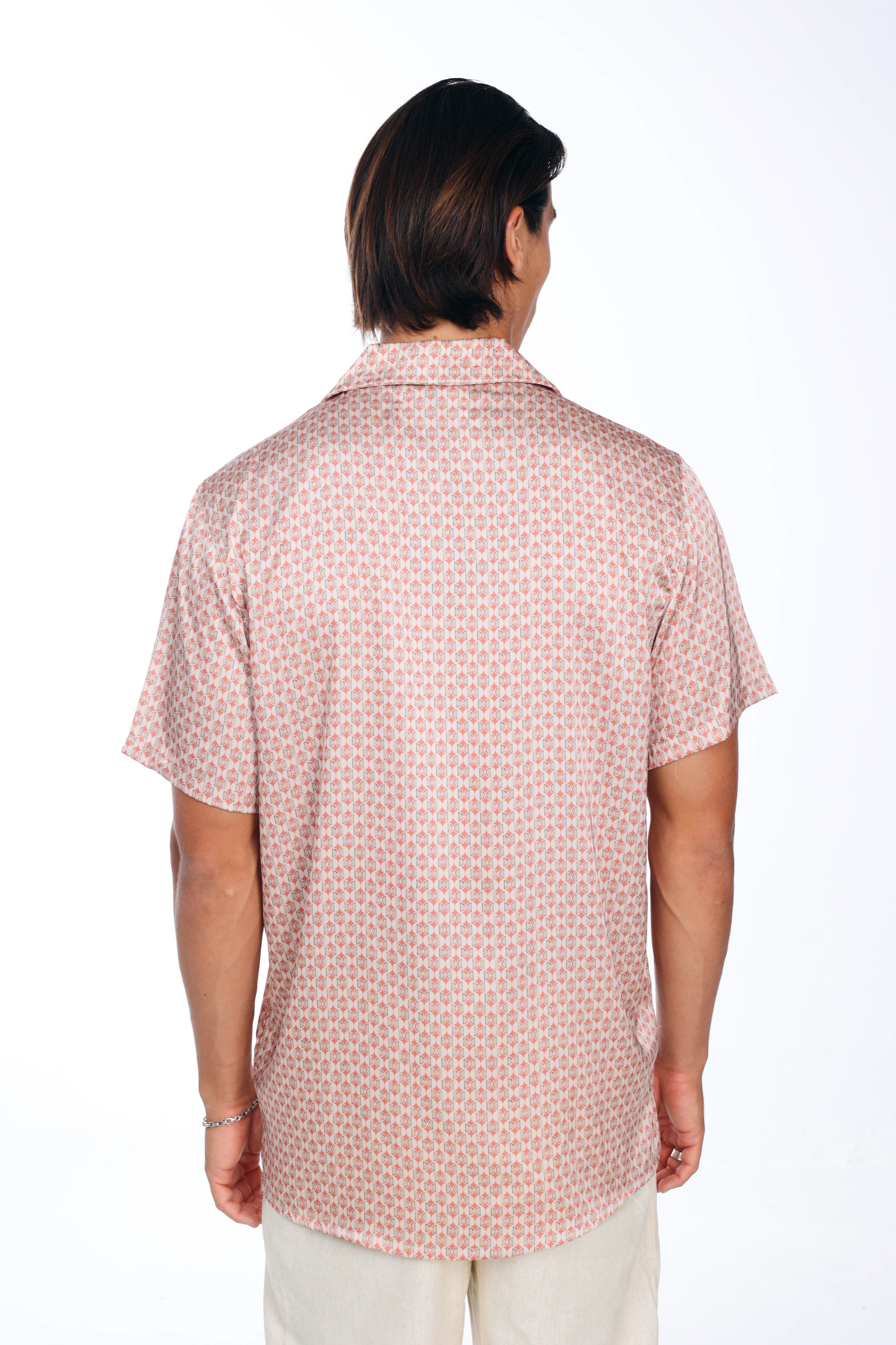 Orange Printed Shirt