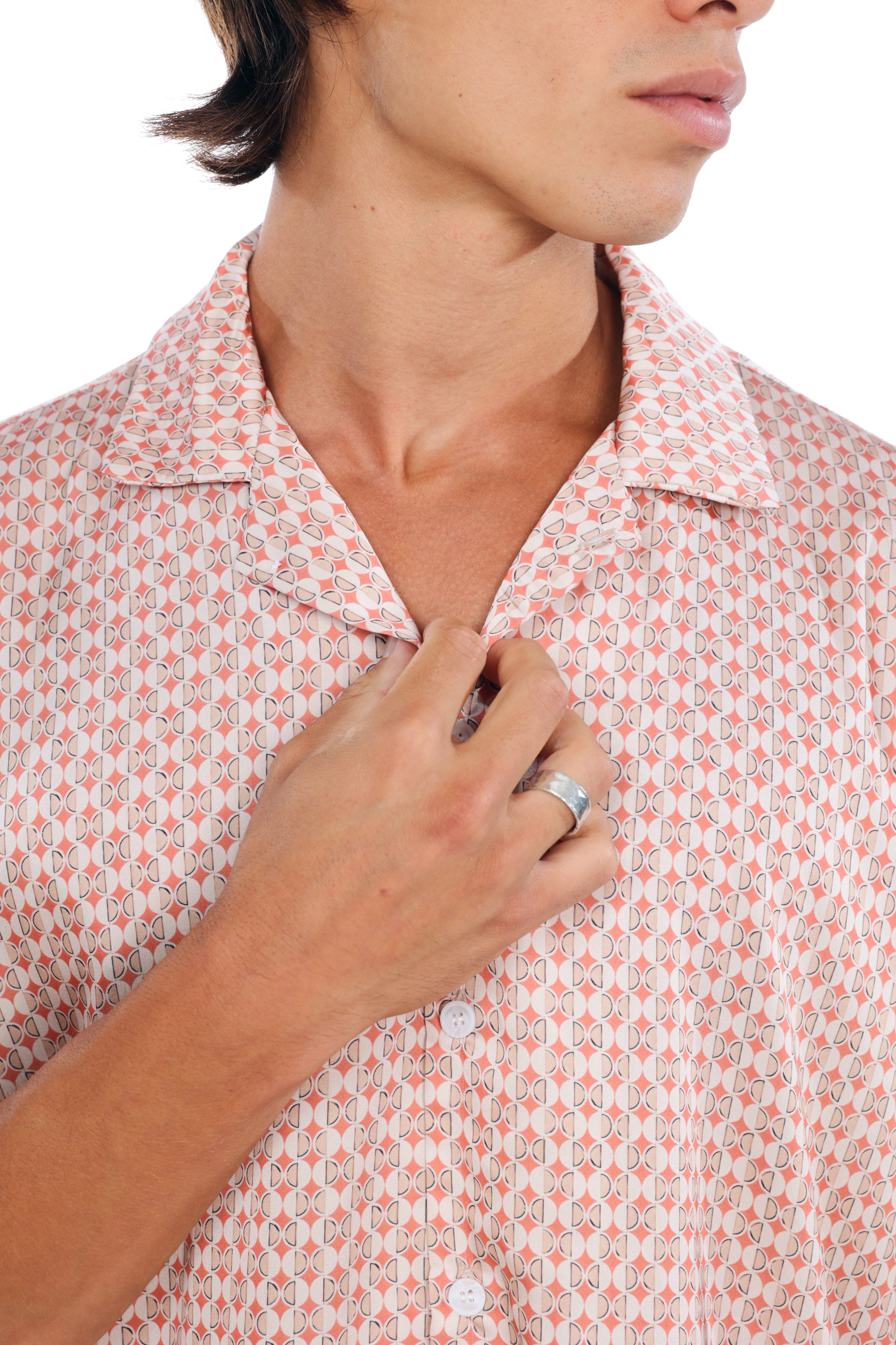Orange Printed Shirt