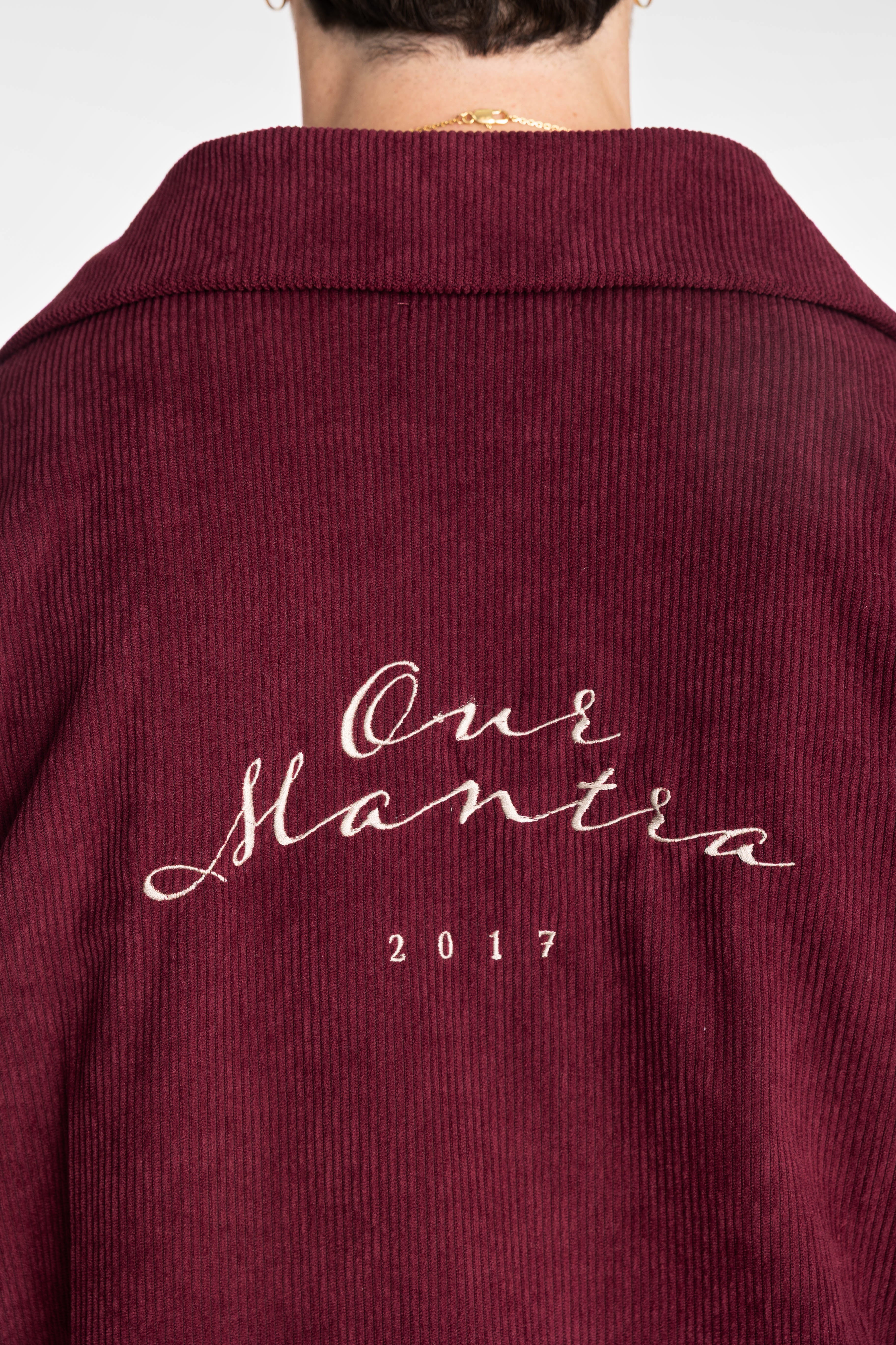 Burgundy Loose Corduroy Jacket