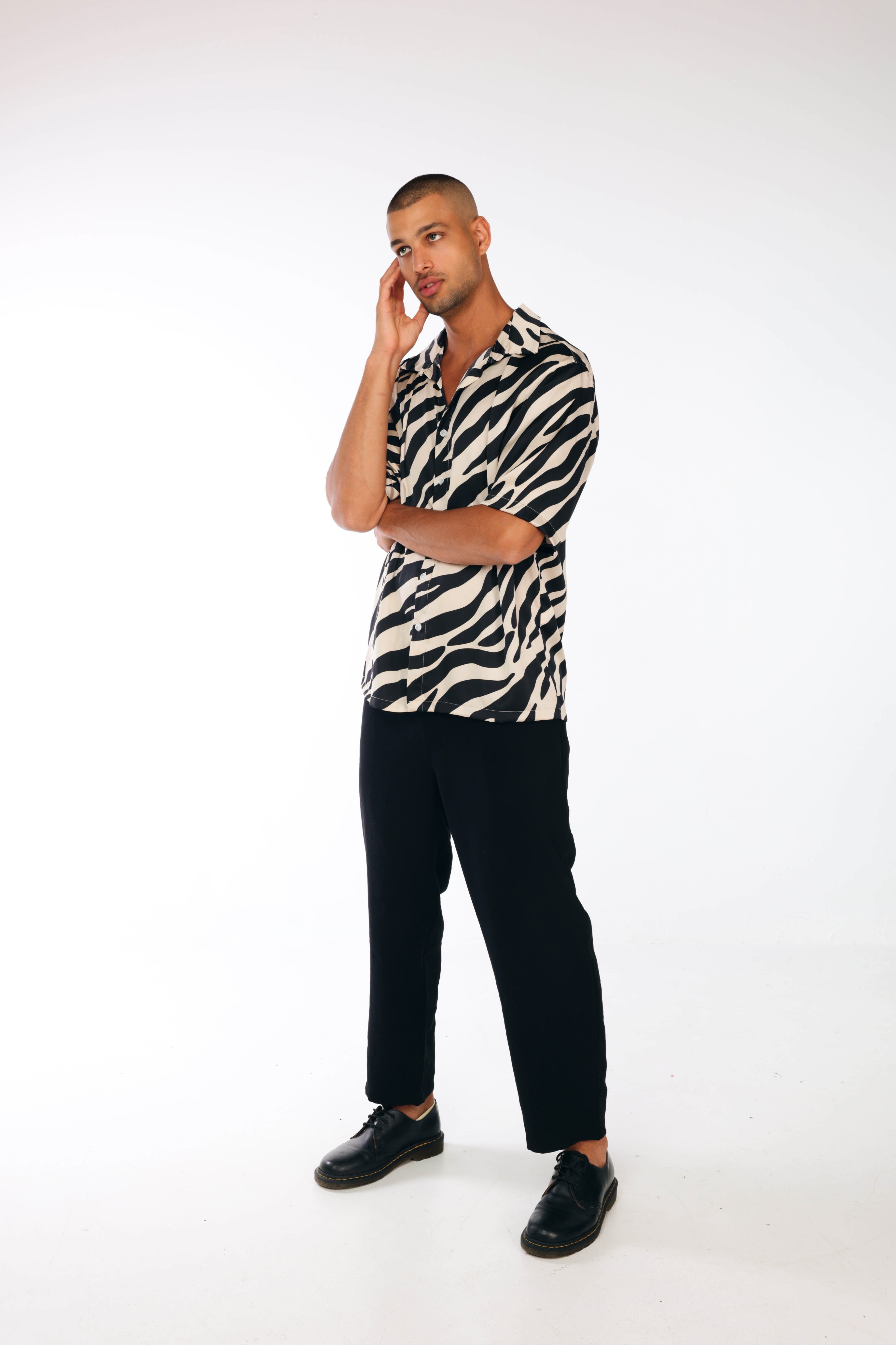 Zebra oversized  shirt print