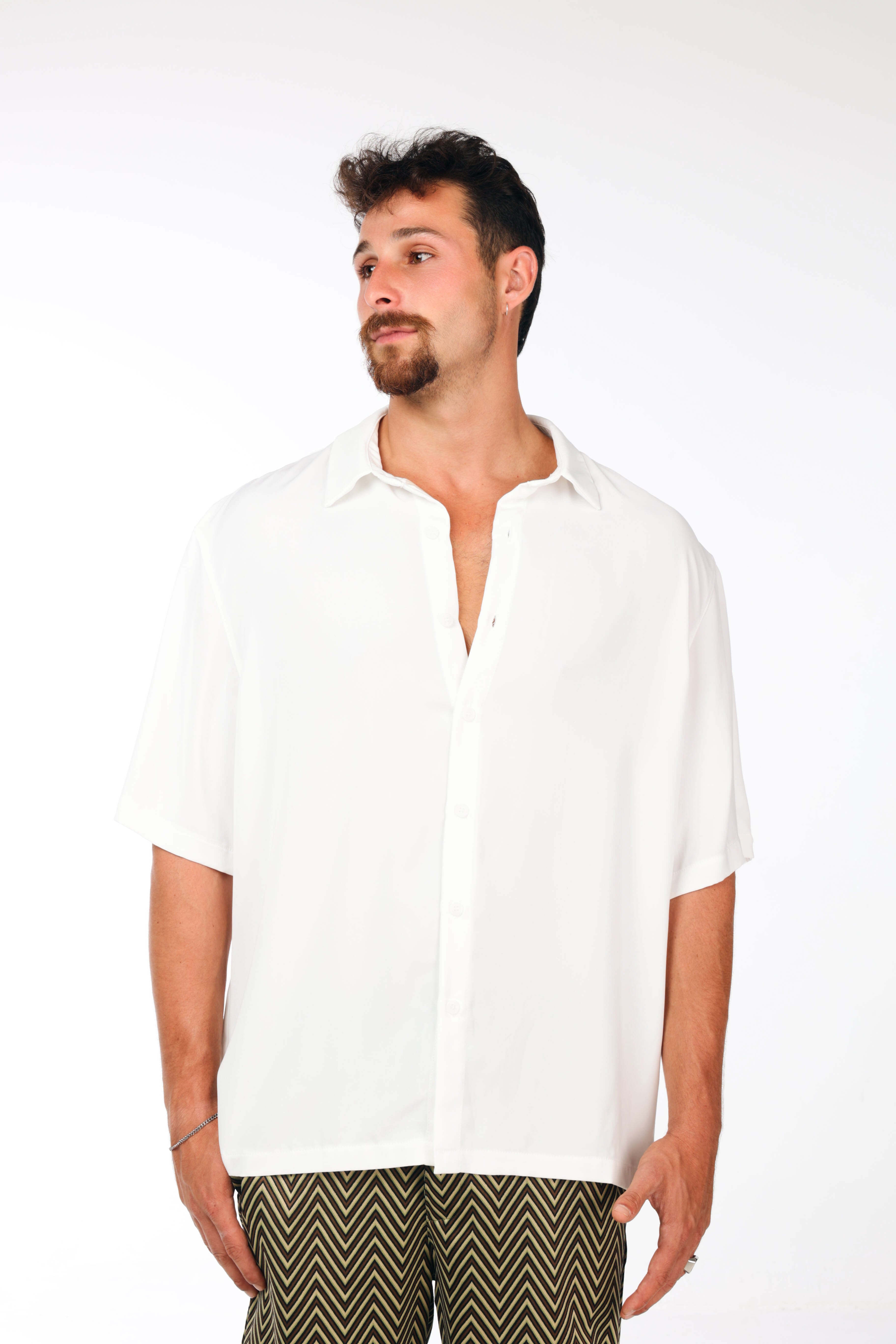 white oversized  shirt