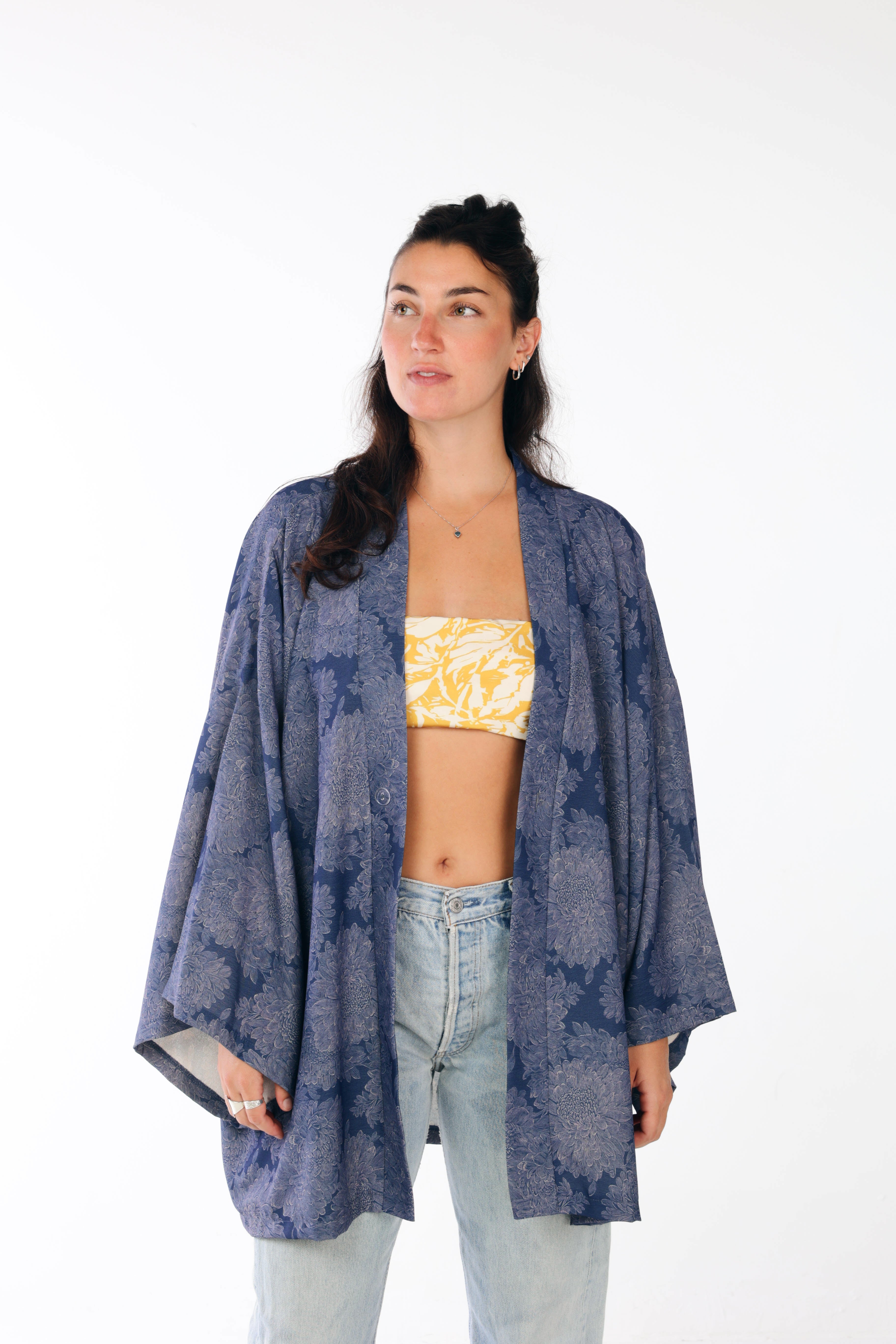 Royal blue Kimono