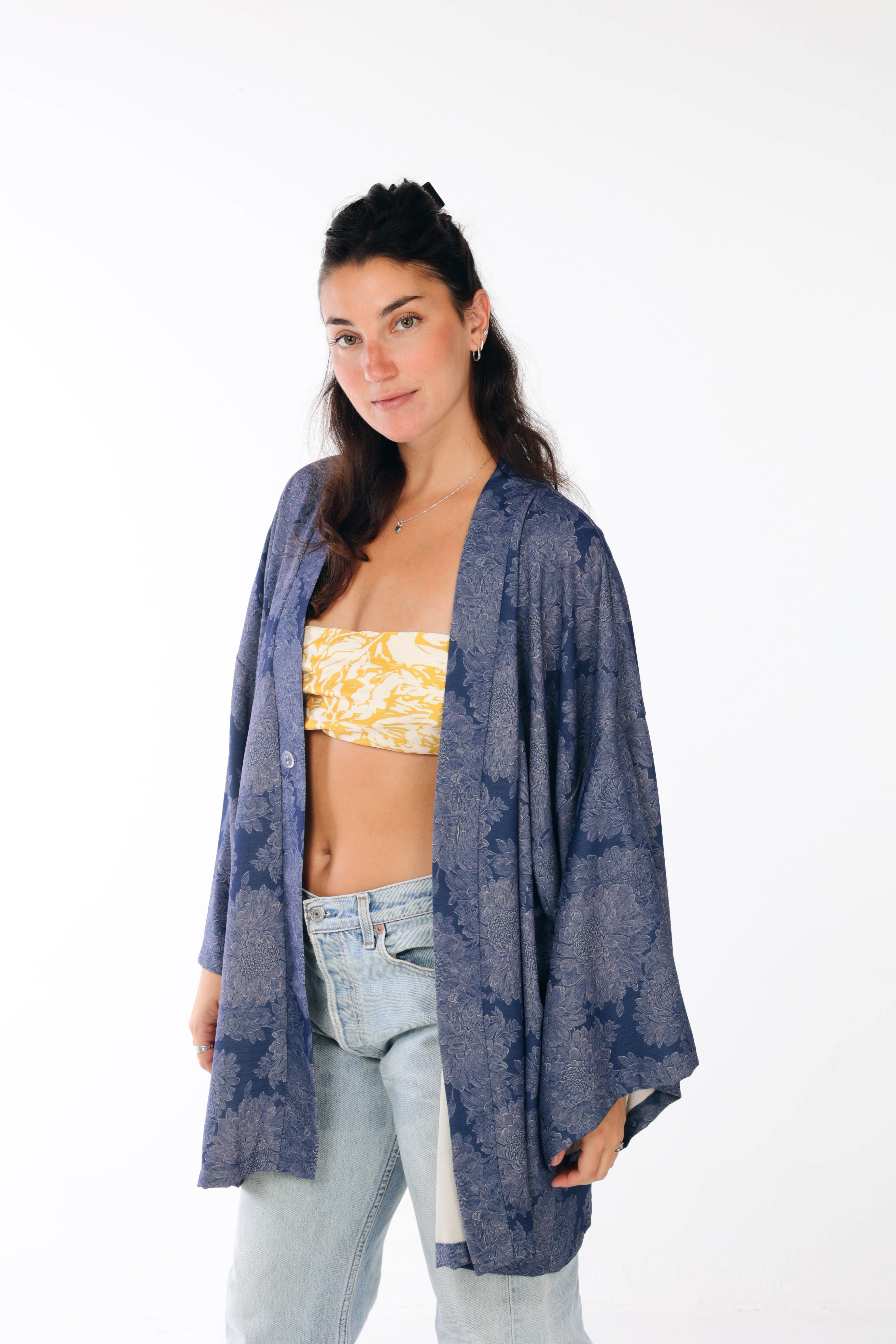 Royal blue Kimono