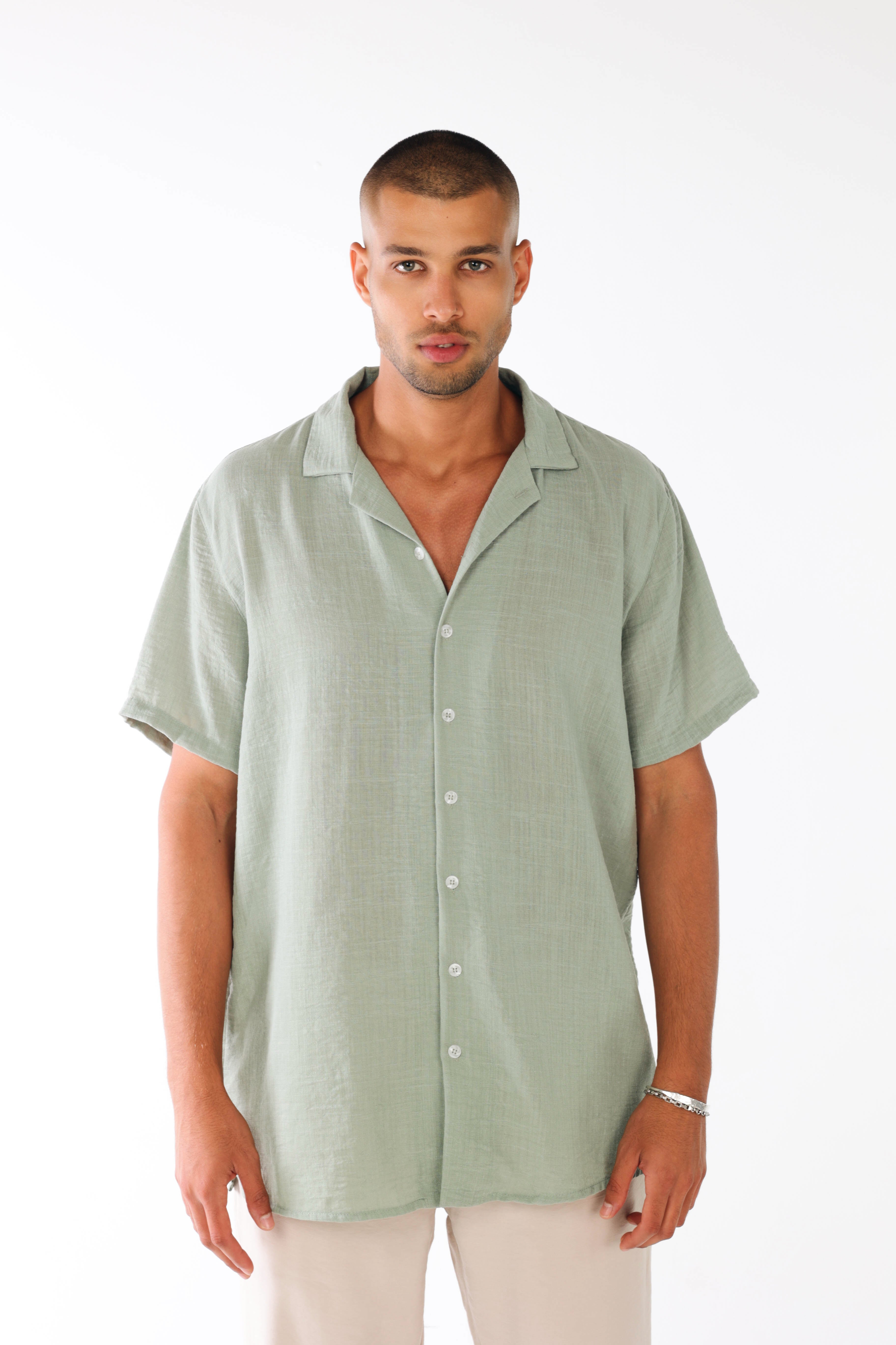 Green Linen shirt