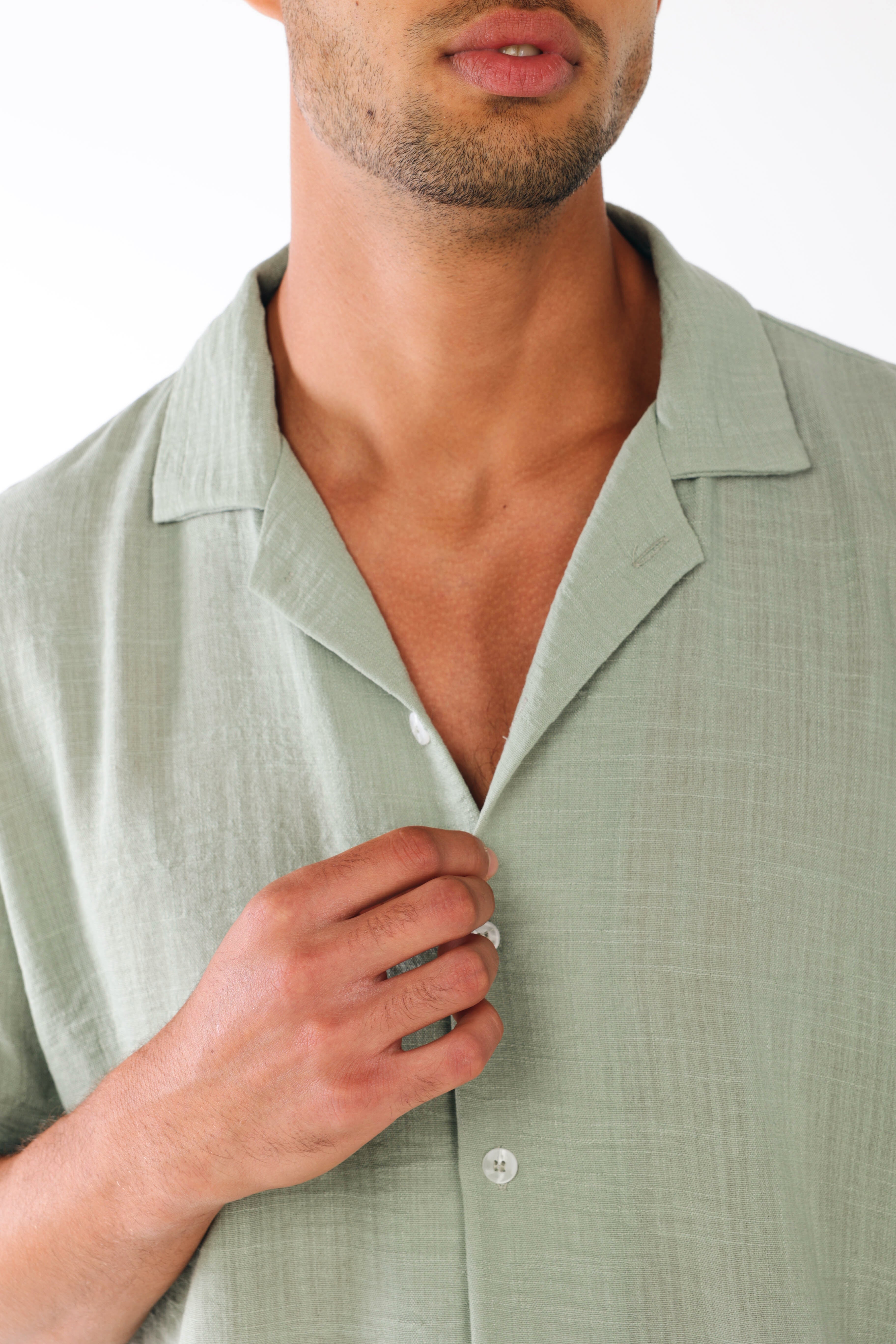 Green Linen shirt