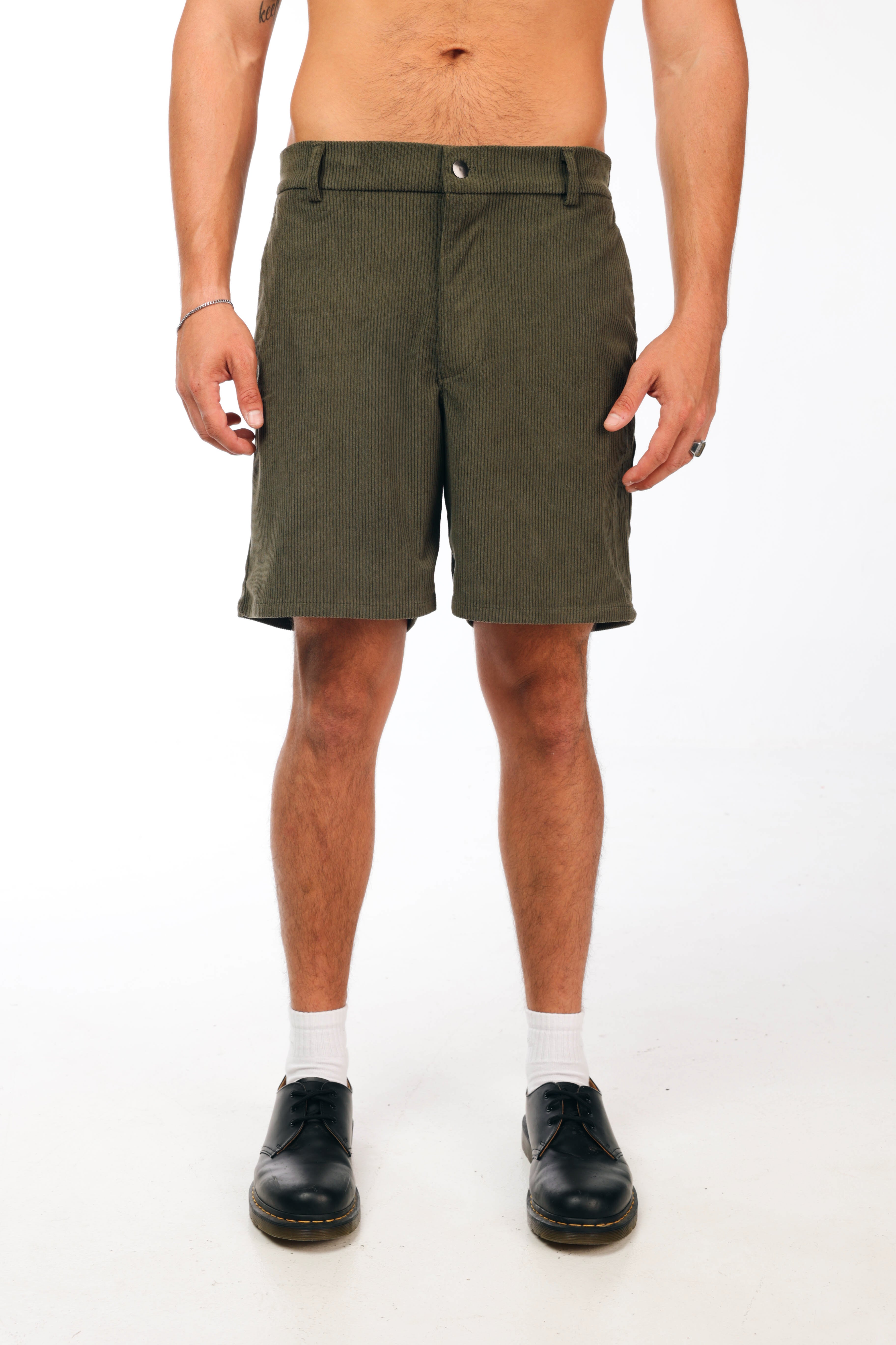 Olive corduroy short