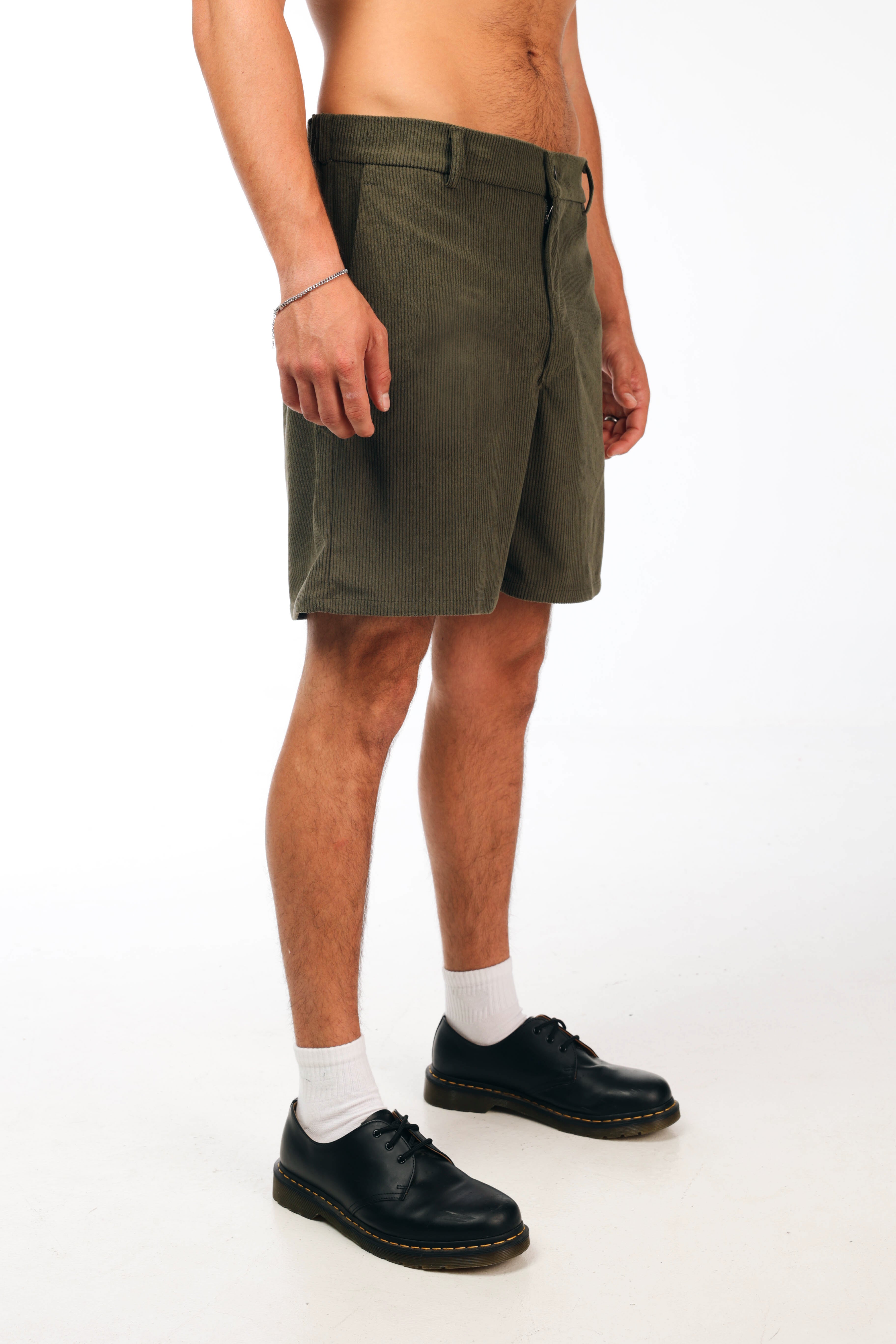 Olive corduroy short
