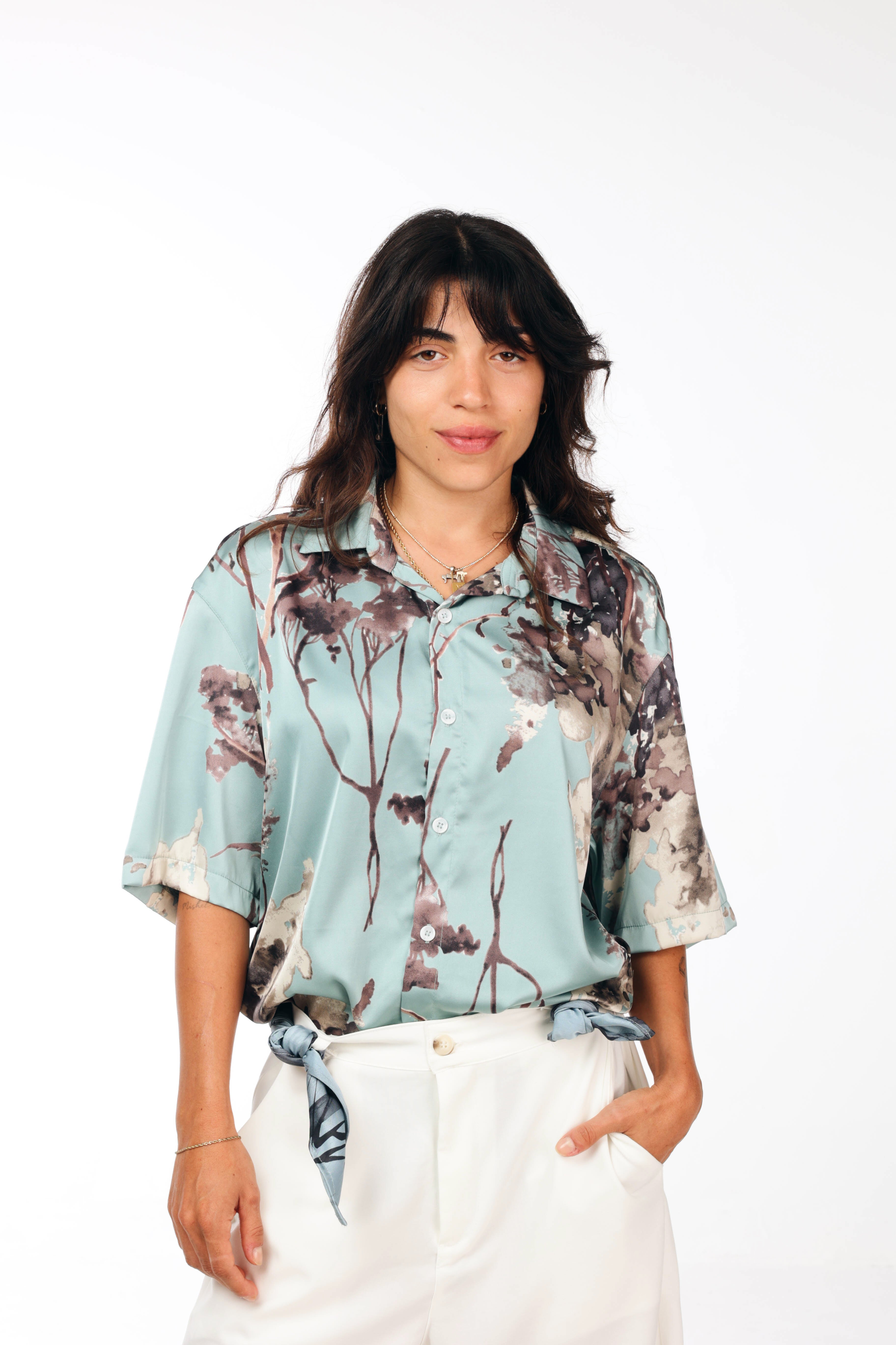 Kyoto Breeze oversized  shirt print