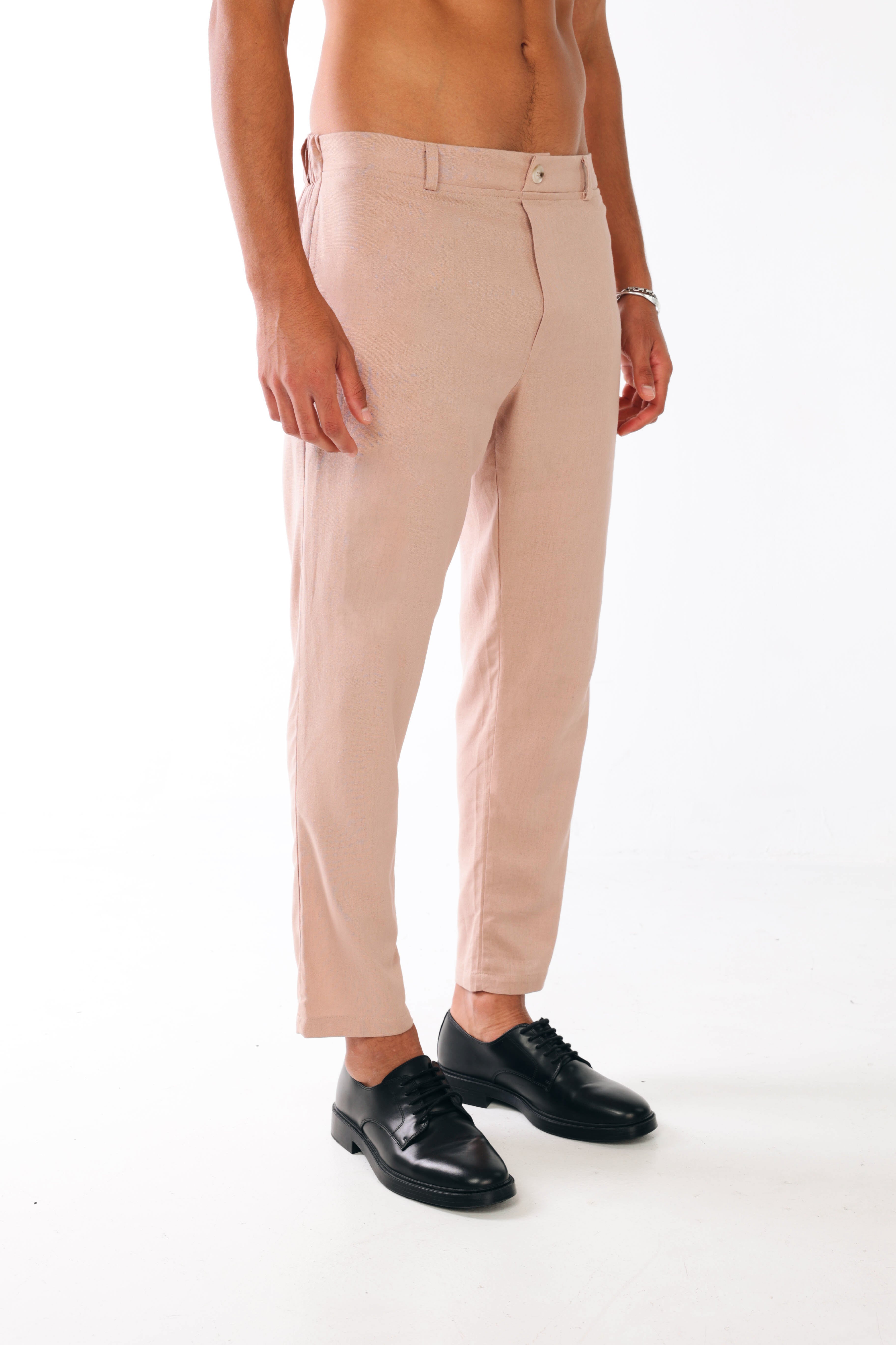 Slim fit rusty Linen