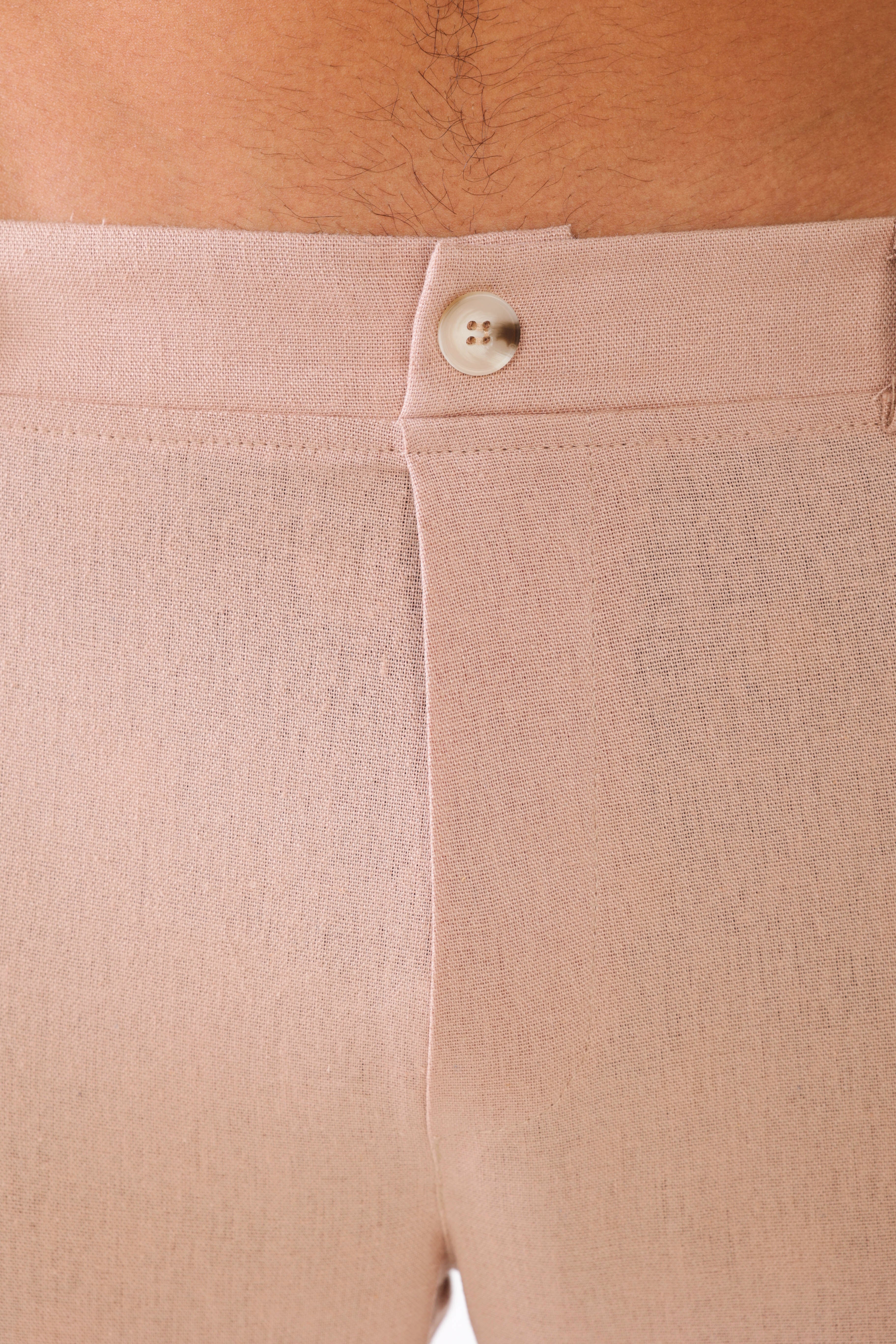 Slim fit rusty Linen