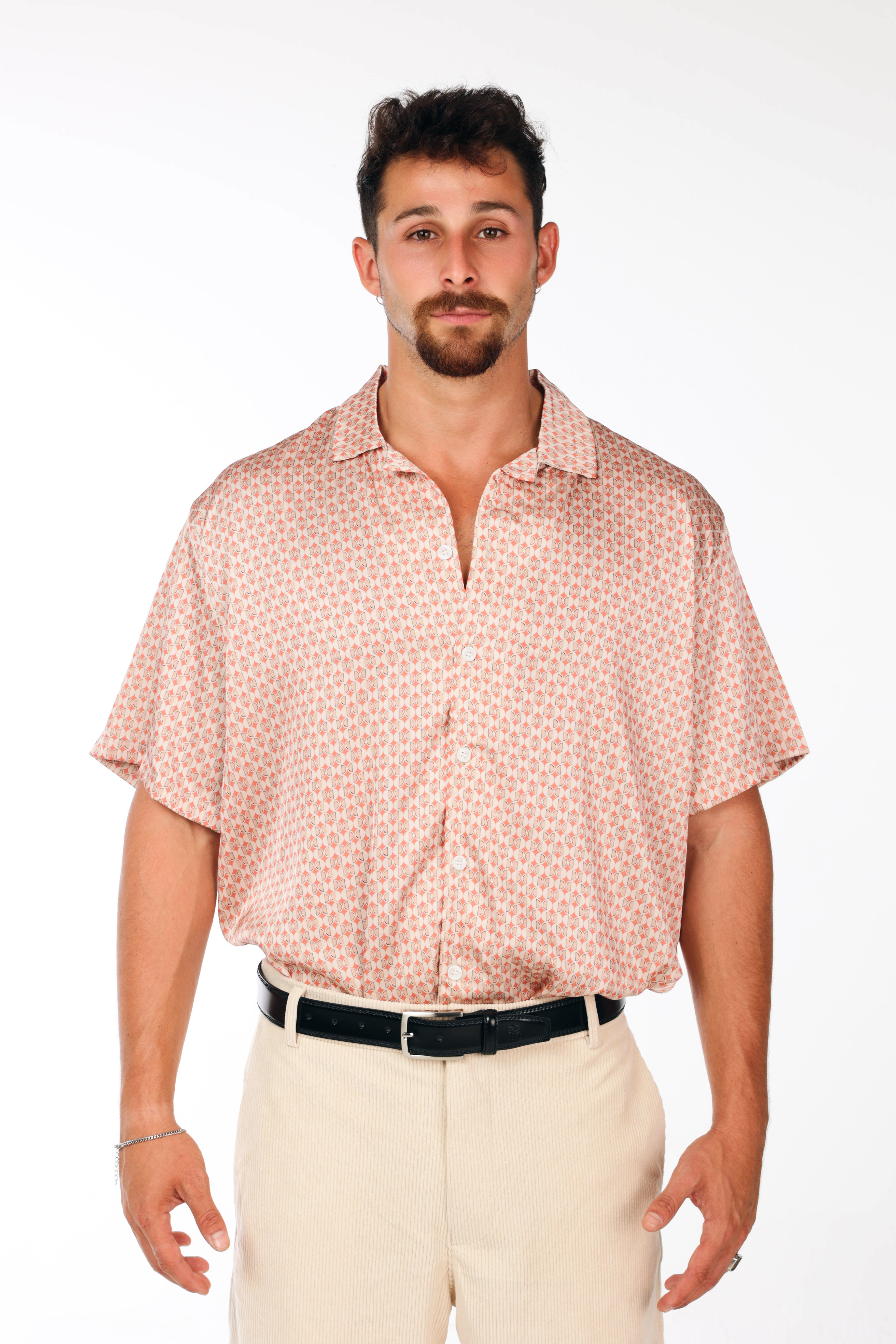 Orange printed shirt