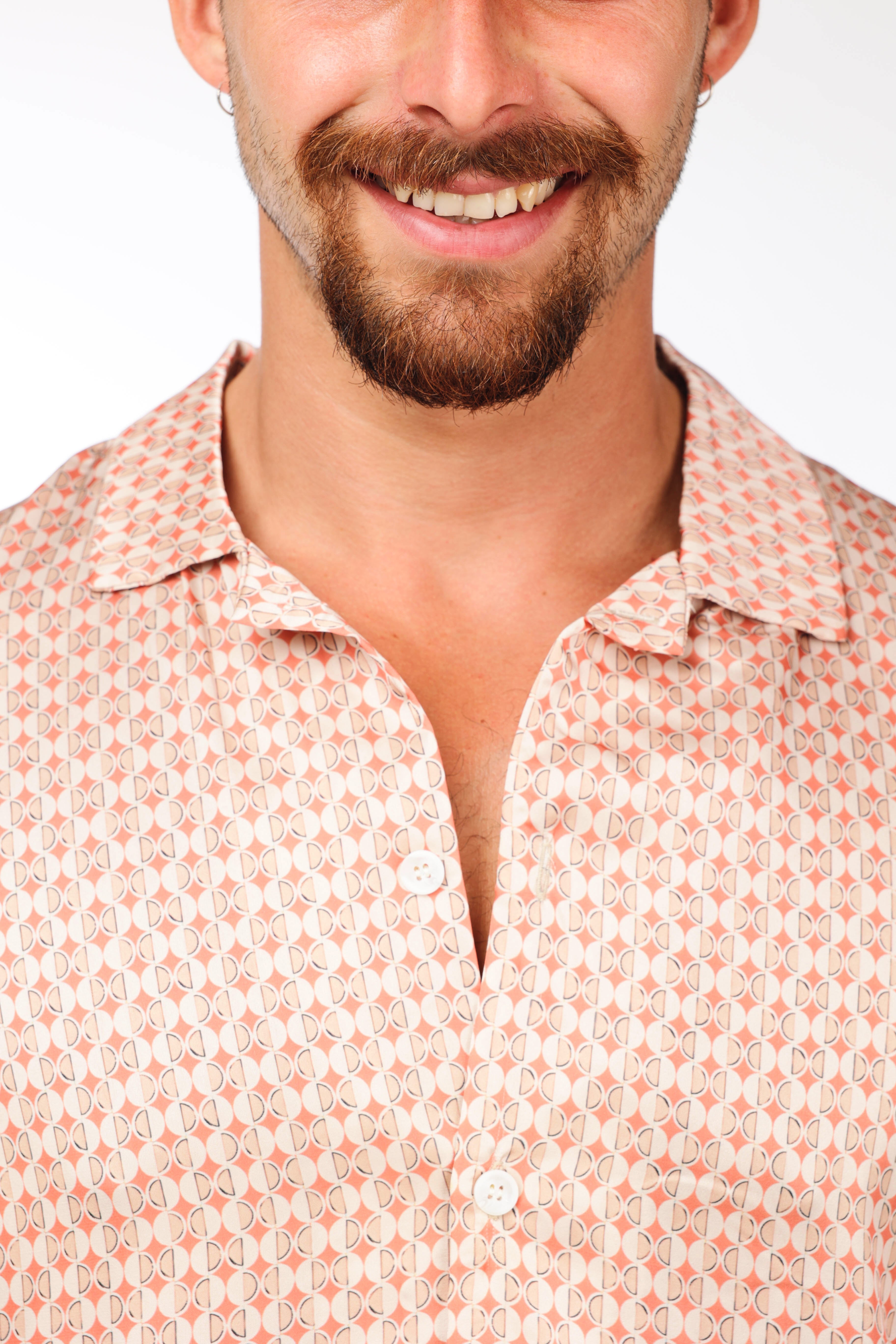 Orange printed shirt