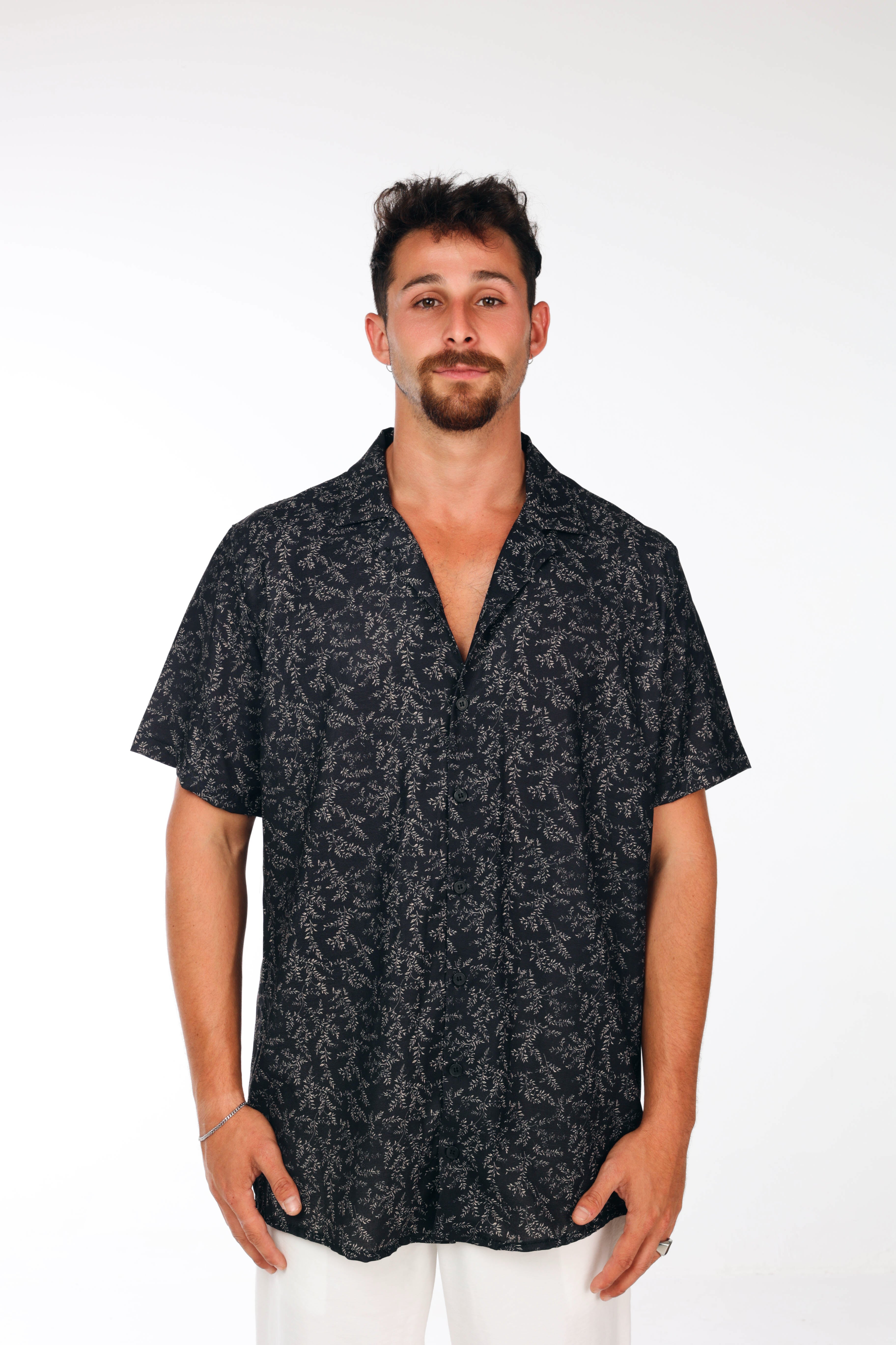 Black printed shirt