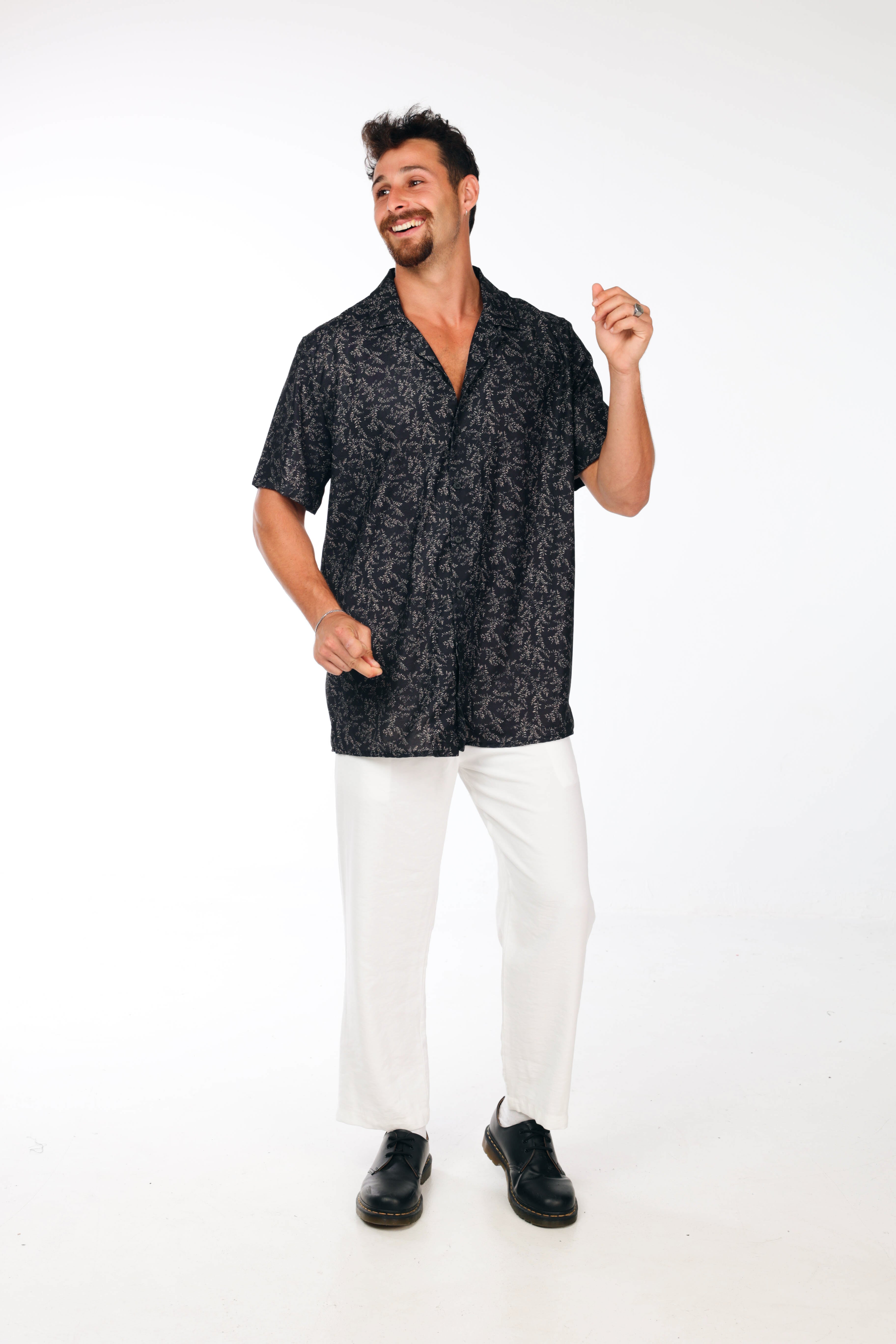 Black printed shirt
