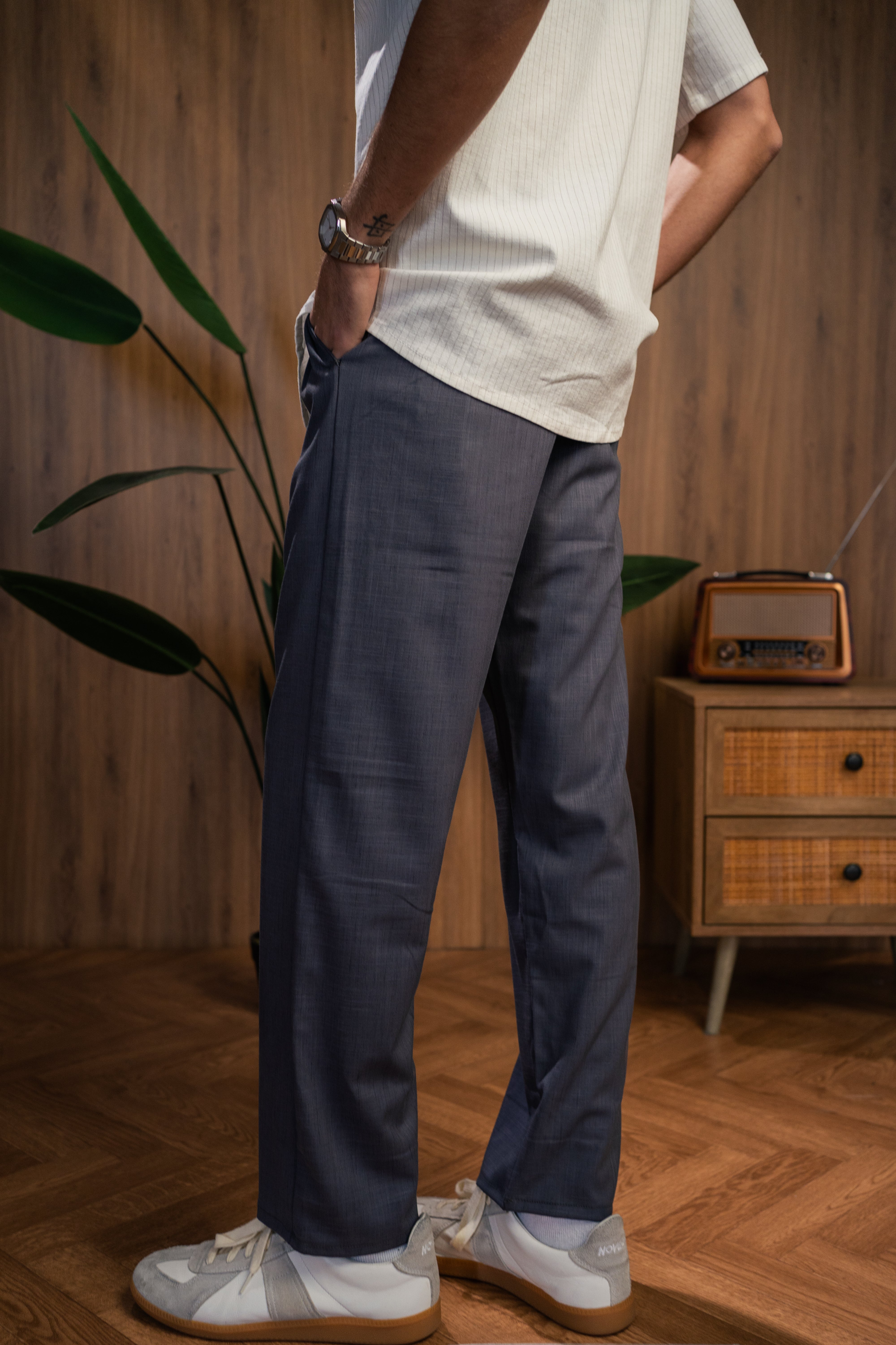 Dark Gray Elegant TR Pants