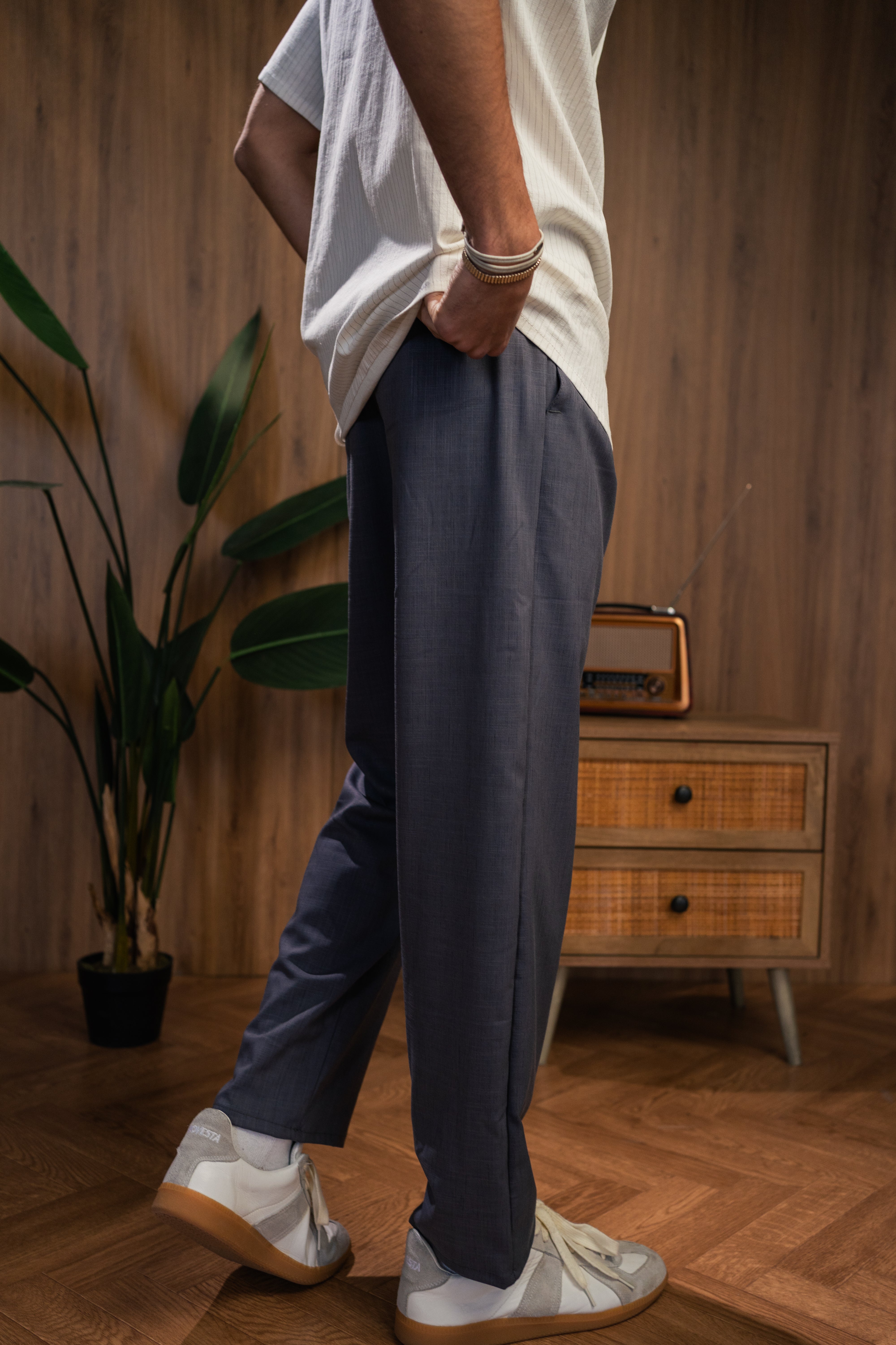 Dark Gray Elegant TR Pants