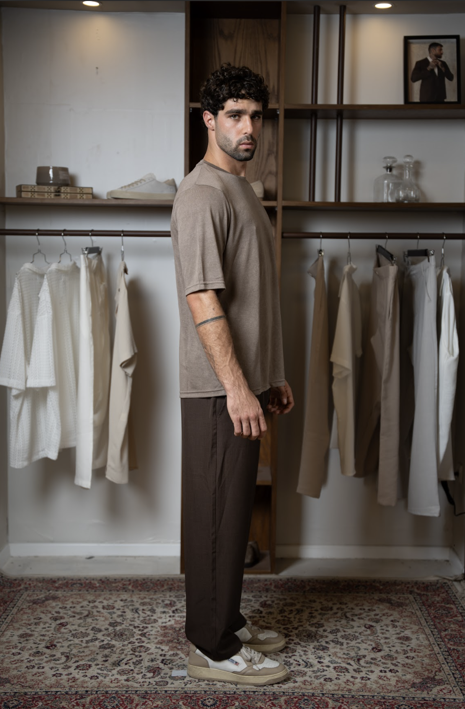 Brown Linen T