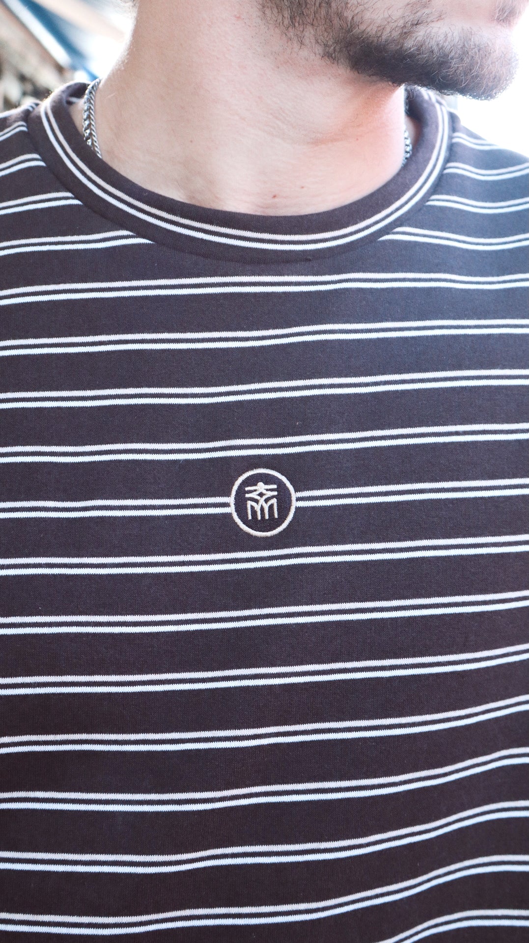 Brown Stripe Oversize T