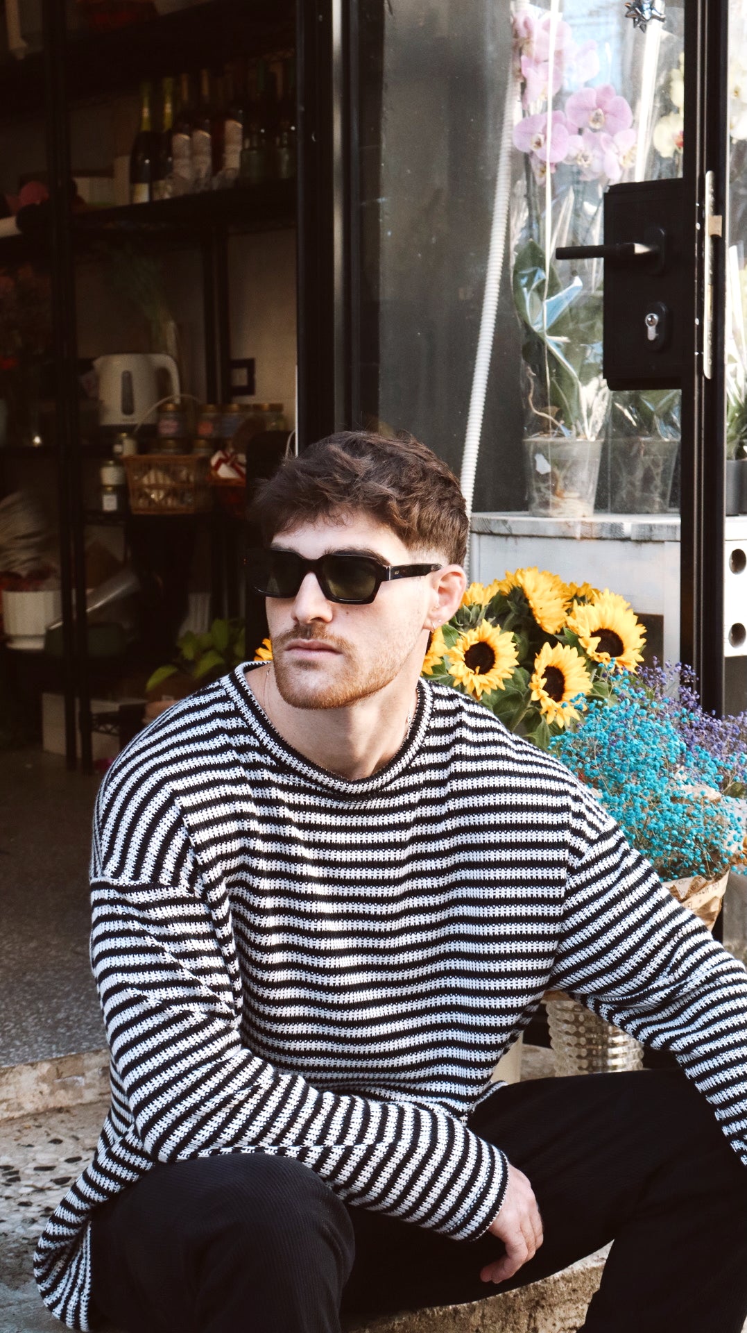 Black & White Stripe Oversize Knit