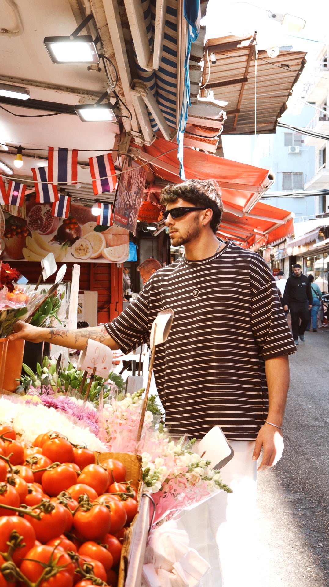 Brown Stripe Oversize T