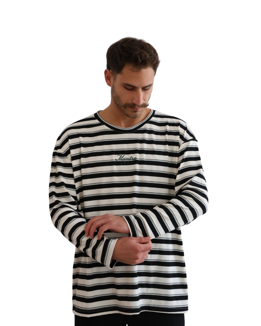 Black Long Sleeve Striped T