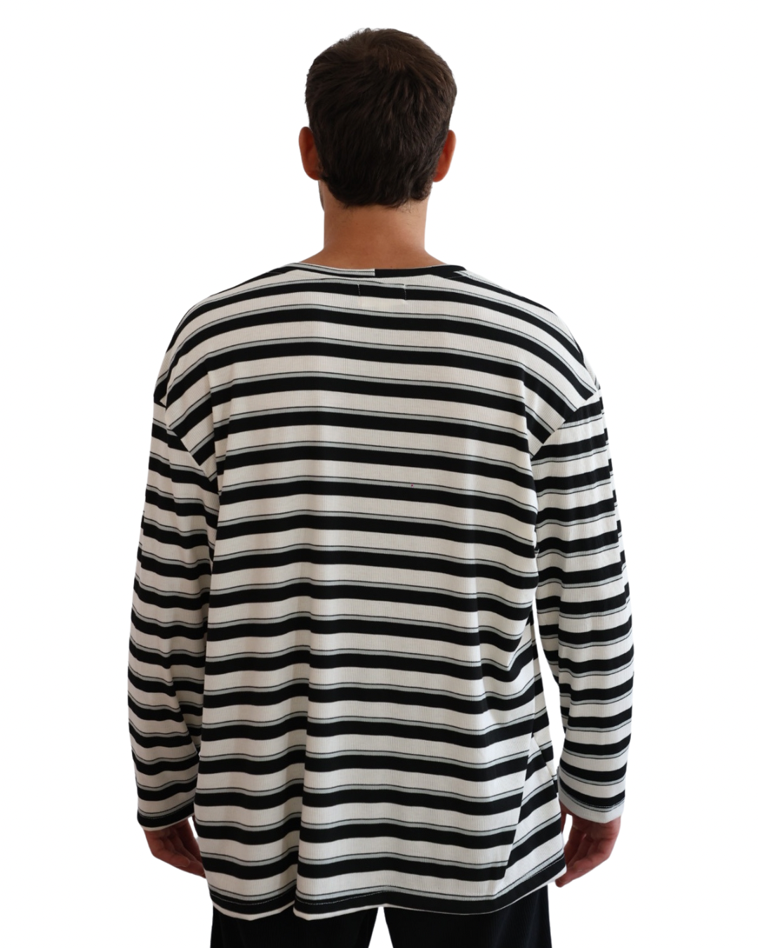 Black Long Sleeve Striped T