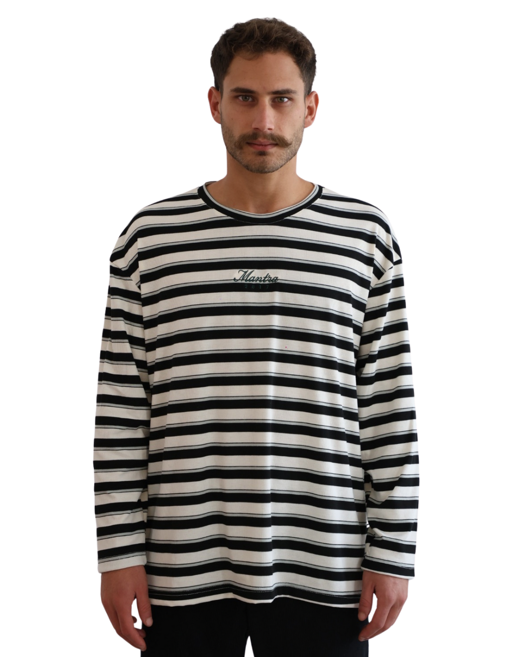 Black Long Sleeve Striped T