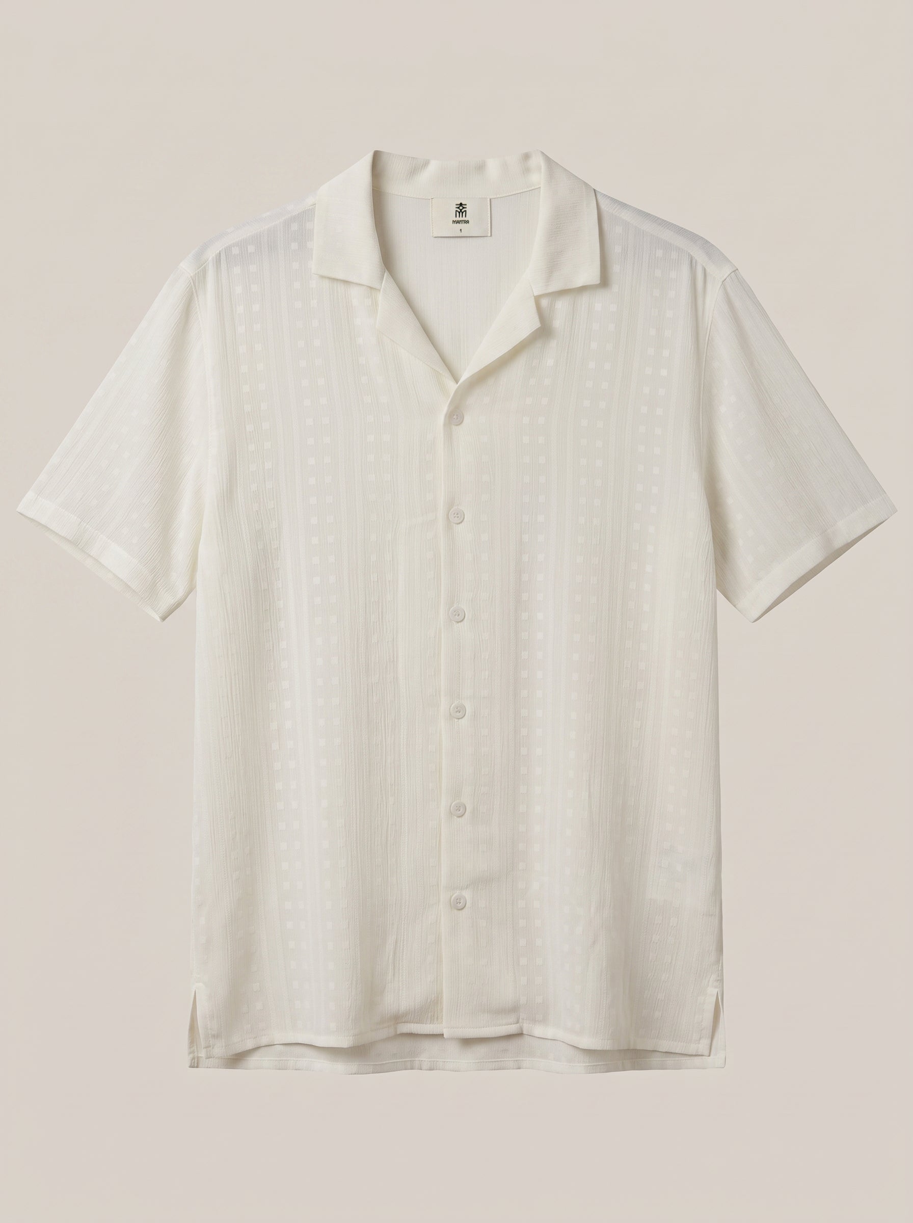 White Jecquard Shirt
