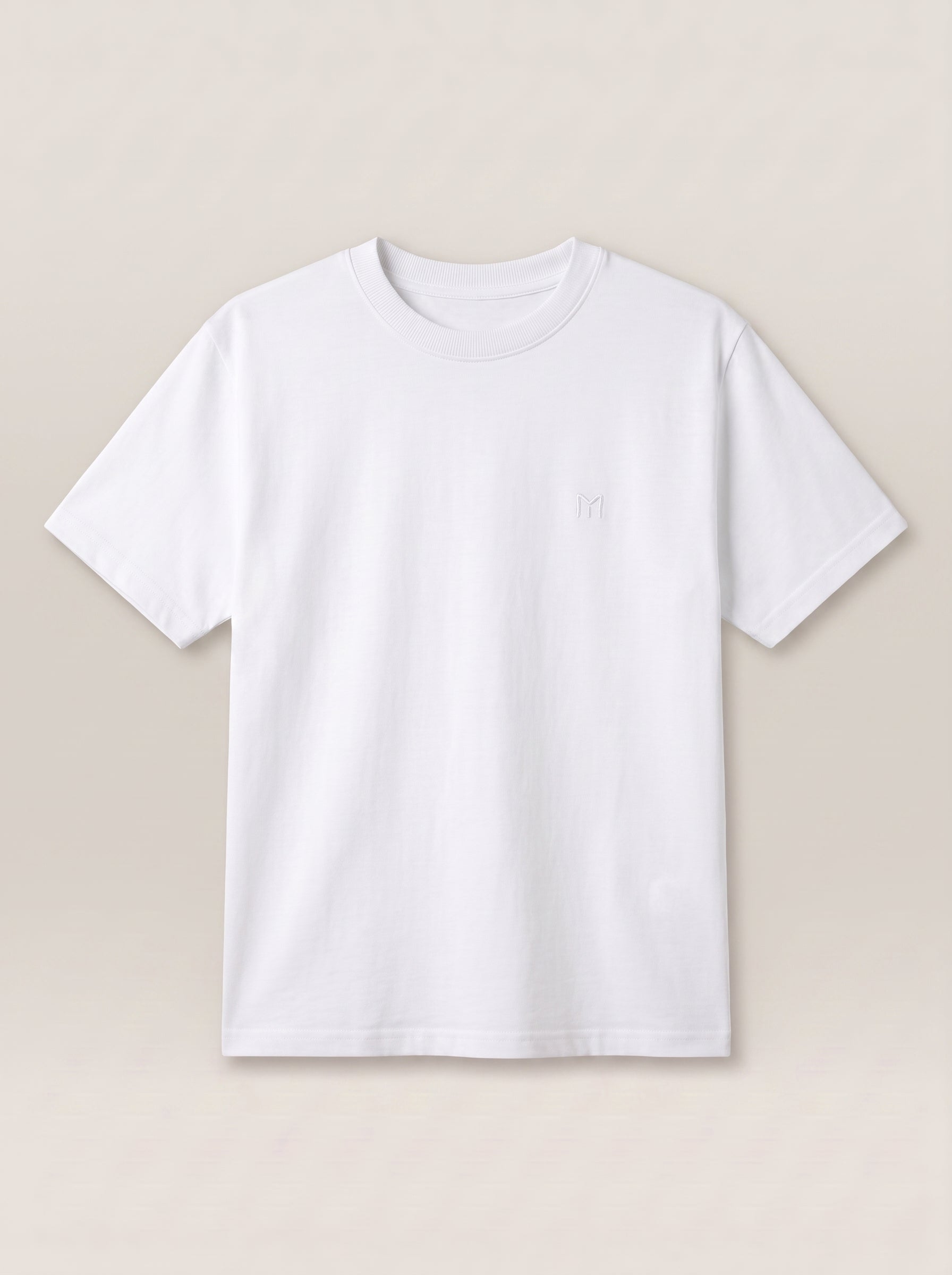 White Basic Logo t Shirt
