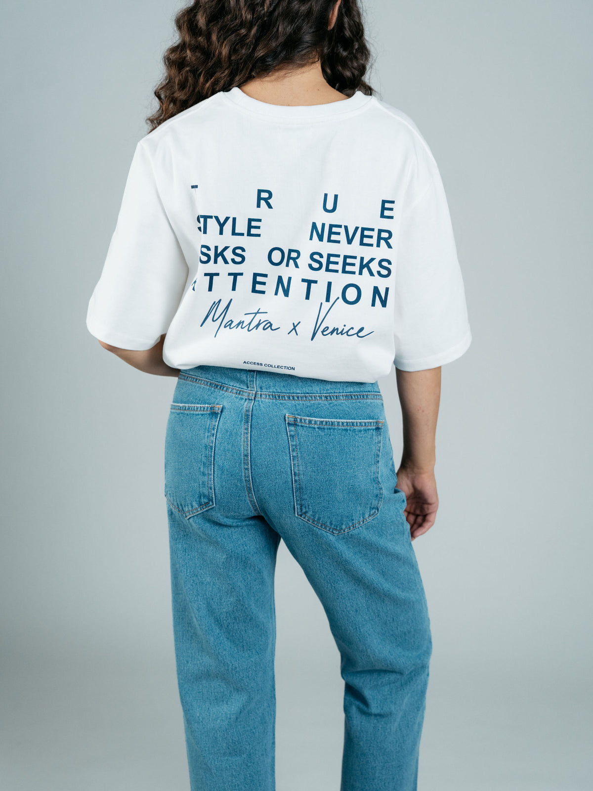 Off White Oversized Printed T-Shirt